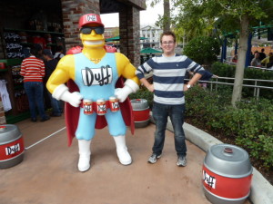 Ich und "Duffman" bekannt aus den Simpsons