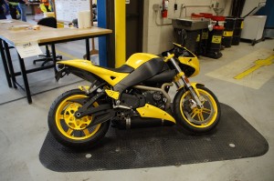 Eines der Übungsmotorräder aus dem MST Kurs eine BUELL